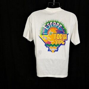 Salem T-Shirt Men XL White Escape to the Fresh Side Vintage 90s Promo